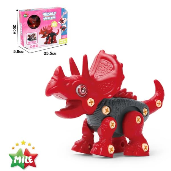 DIY byggesæt til montage - Muntere Triceratops