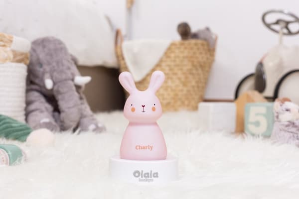 LED natlampe Olala - Charly the Bunny, pink