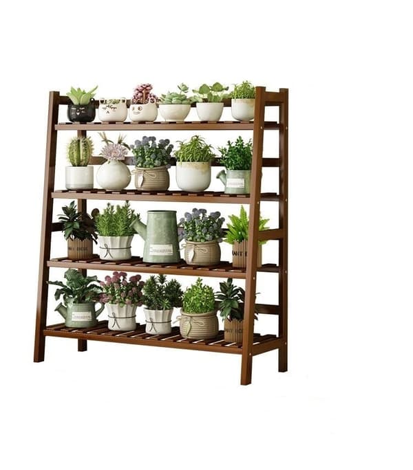 Monitasoinen, puolisuunnikkaan muotoinen hylly, kukkateline/3-kerroksinen kukkateline, 70 cm