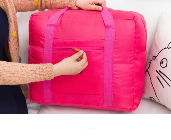 Klassisk rejse, sportstaske - mørk pink