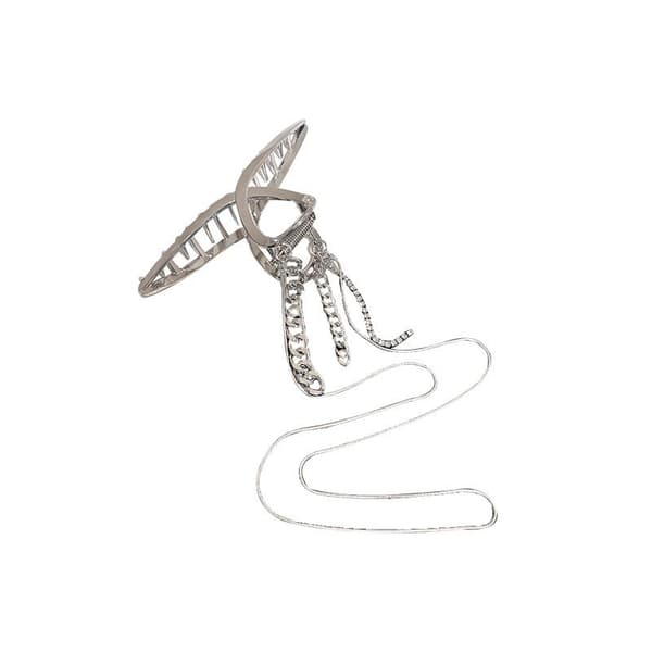 Chain of Glow - Dekorativ klämma, Silver hårklämma