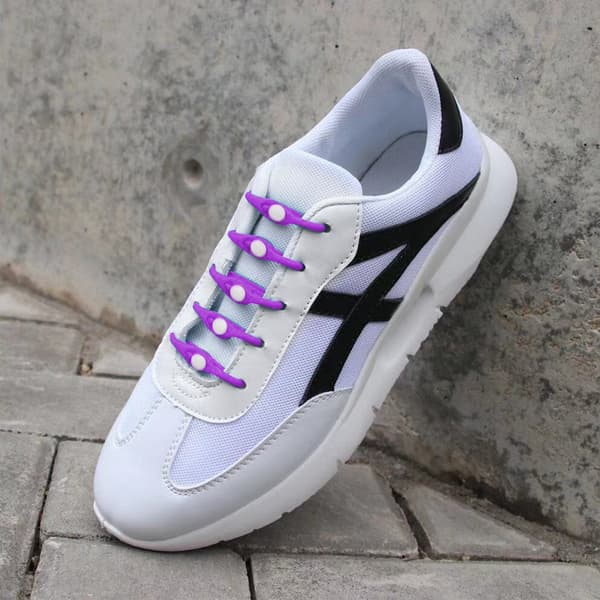 Silikoniset kengännauhat 14 kpl - violetti