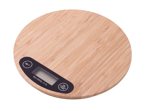 Elektronisk köksvåg i trä 5 kg bambu