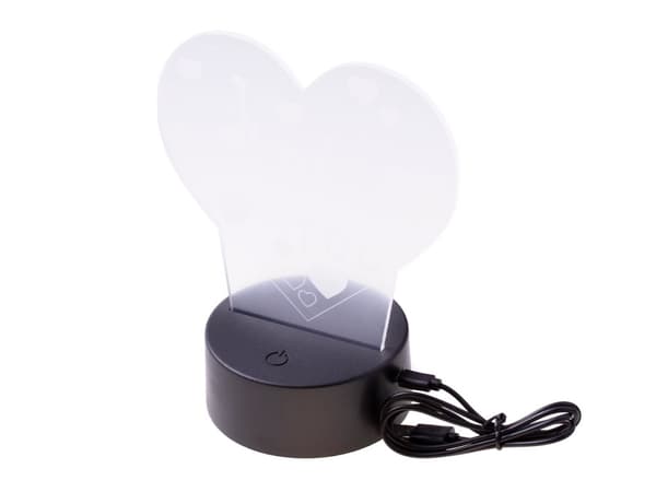 3D LED natlampe "I LOVE YOU" lille