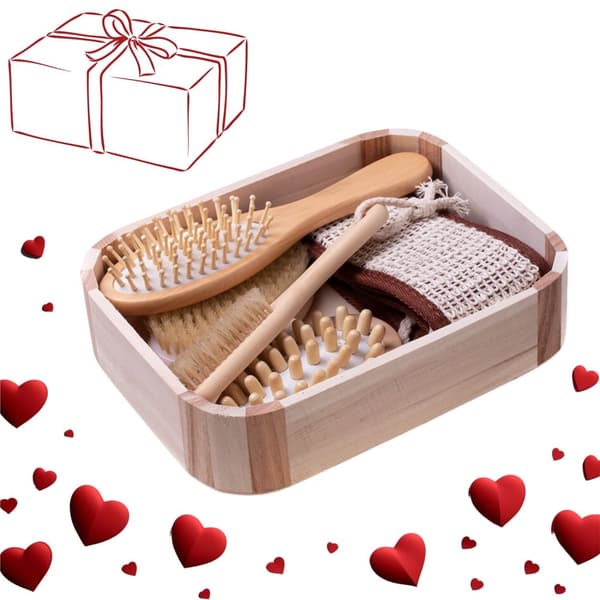 Relaxation SPA Set - presentkorg med tvättlappar och massage (5 element)