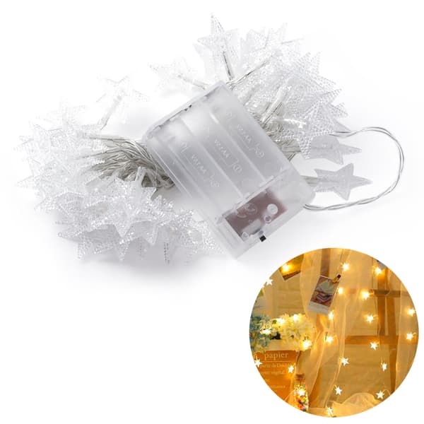 Stjerneformede LED dekorative lamper 5m - kold farve