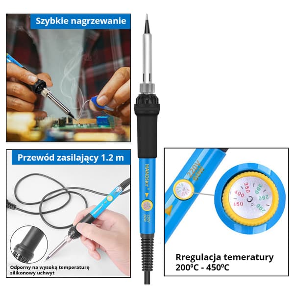 Elektrisk loddekolbe med temperaturregulering 60W