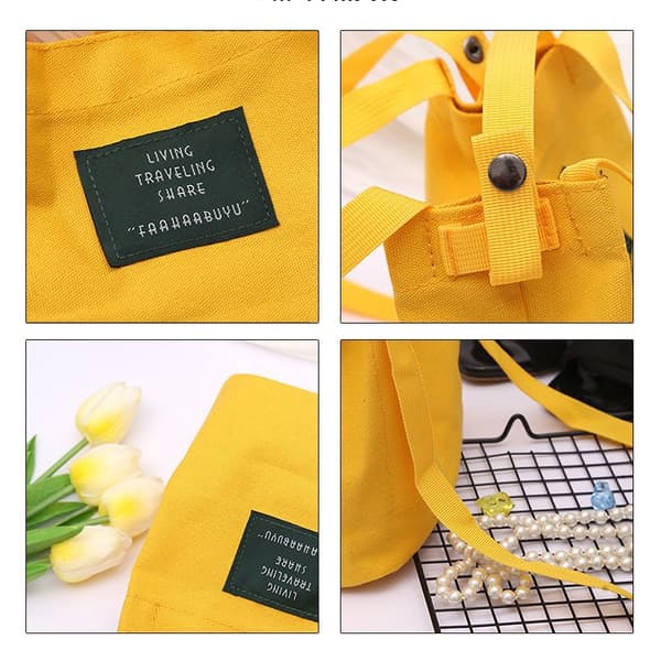 Stof messenger bag - rød