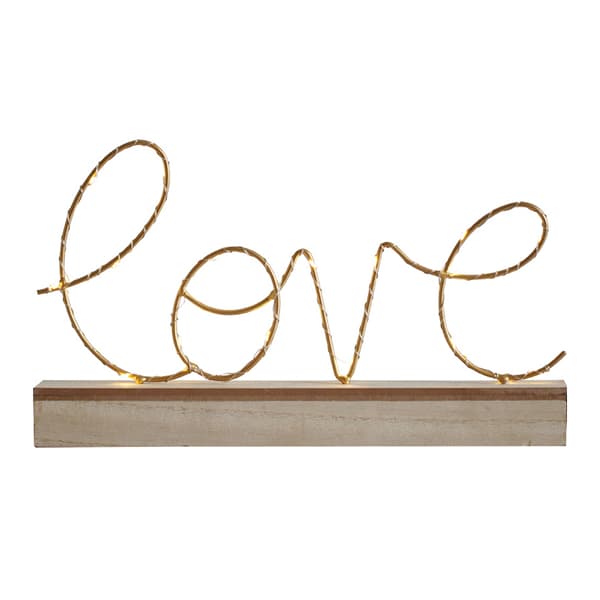 Stående dekoration "LOVE" med LED-belysning
