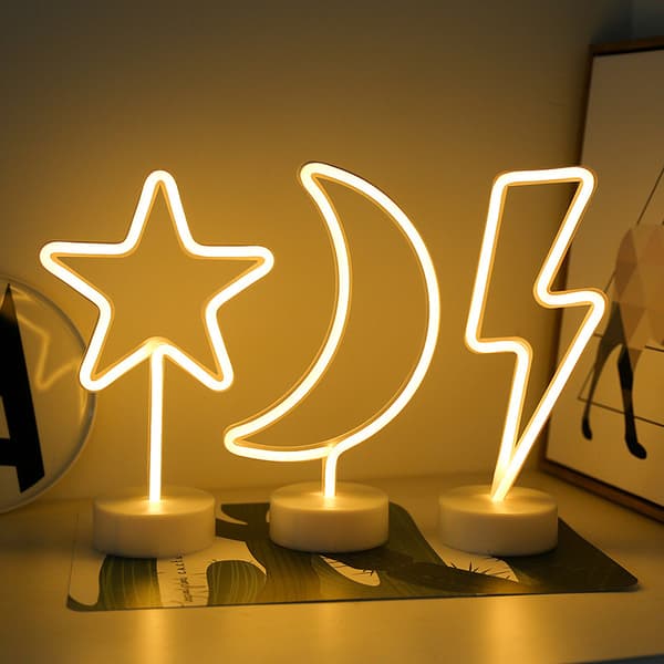 Koristeellinen LED-neonlamppu - kuu