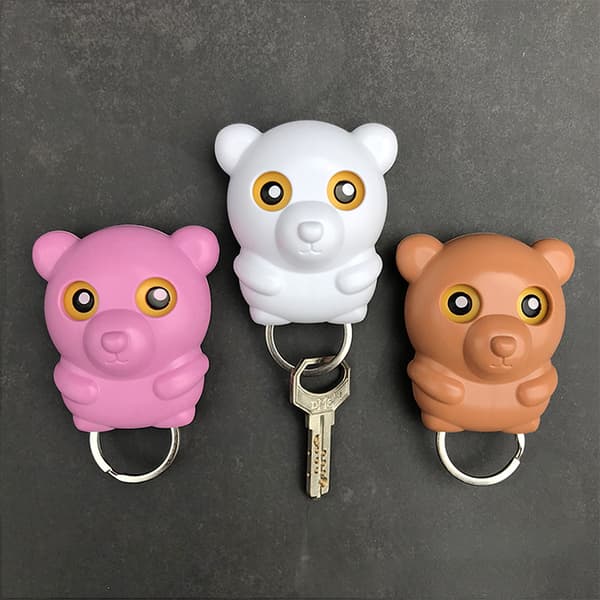 Nøgleophæng - pink bamse