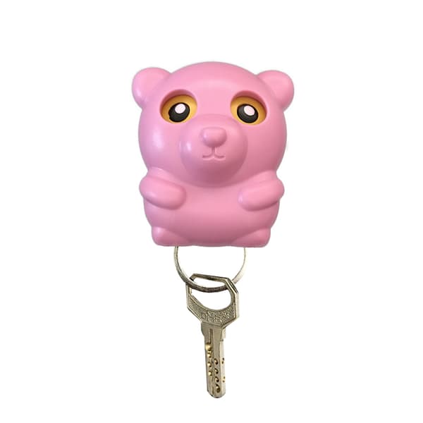 Nøgleophæng - pink bamse