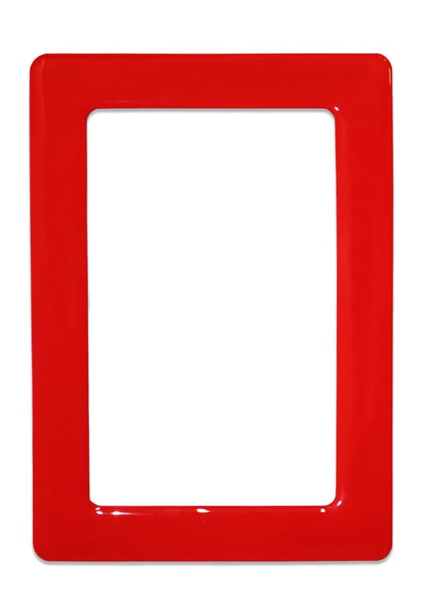 Magnetisk selvklæbende ramme, størrelse 13,0x8,1cm - rød