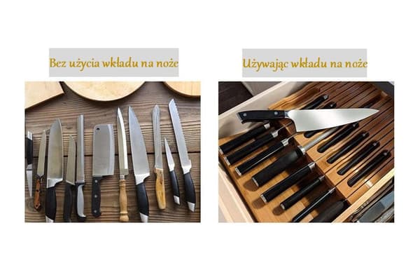 Bambus-arrangør, knivindsats til skuffe - 16 rum