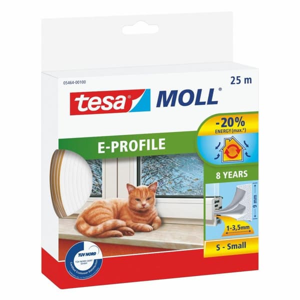 TESA HVID PAKNING E - 25m 9mm