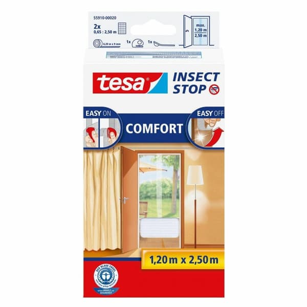 TESA MYGNETETDØR HVID 1,2m x 2,5m KOMFORT
