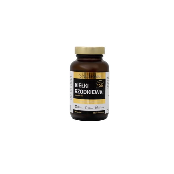 NutriHealth kosttilskud RADISH SPROUTS, (60 kapsler) 100% naturlig
