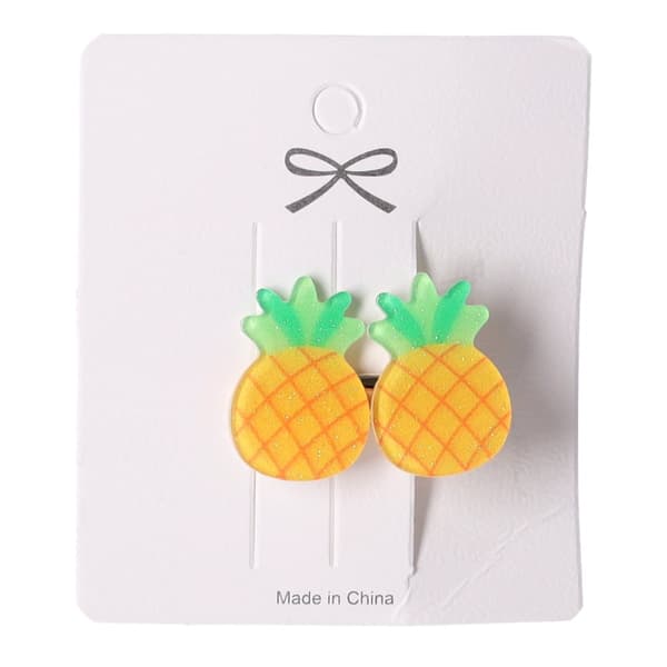 Set med 2 hårspännen - ananas