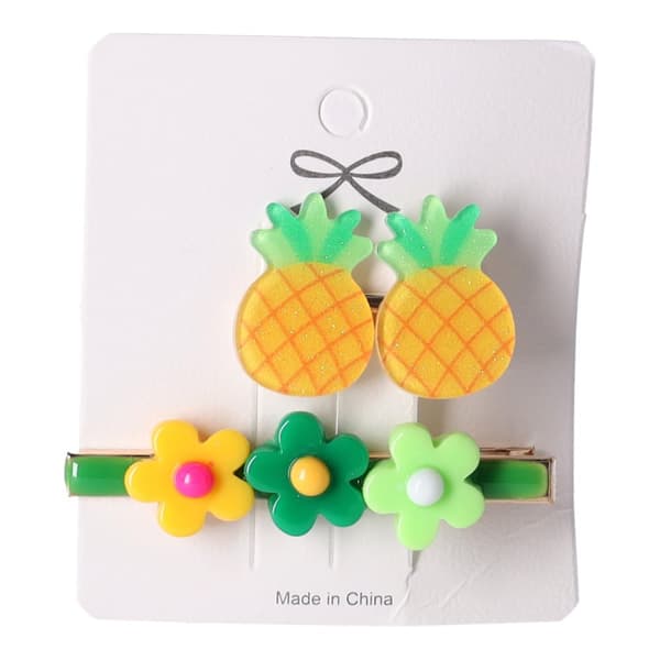Set med 2 hårspännen - ananas