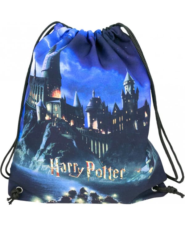 Harry Potter stof rygsæk - Night at Hogwarts, 33x45 cm LICENSERET, ORIGINAL PRODUKT