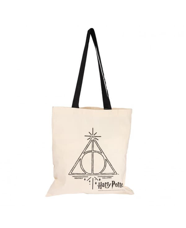 Harry Potter - Kuoleman varjelukset kankainen ostoskassi, 38x42 cm LISENSOITU, ALKUPERÄINEN TUOTE