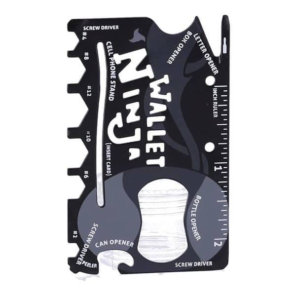 Wallet Ninja Survival Card, Multitool 18in1
