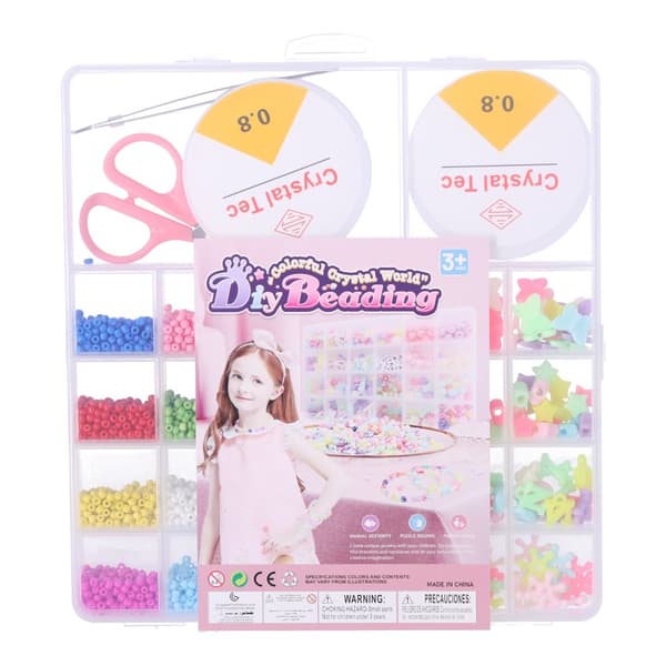 Et sæt til fremstilling af armbånd med perler