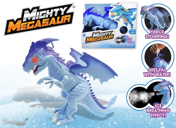 Mega stor gående, lydskabende dinosaur fra Dragon-i Toys