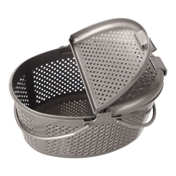 Stängd picknickkorg - oval grå, POLSK PRODUKT