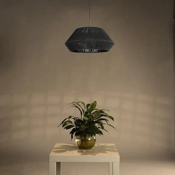 Naturlig rattan hængelampe - 50 cm (sort)