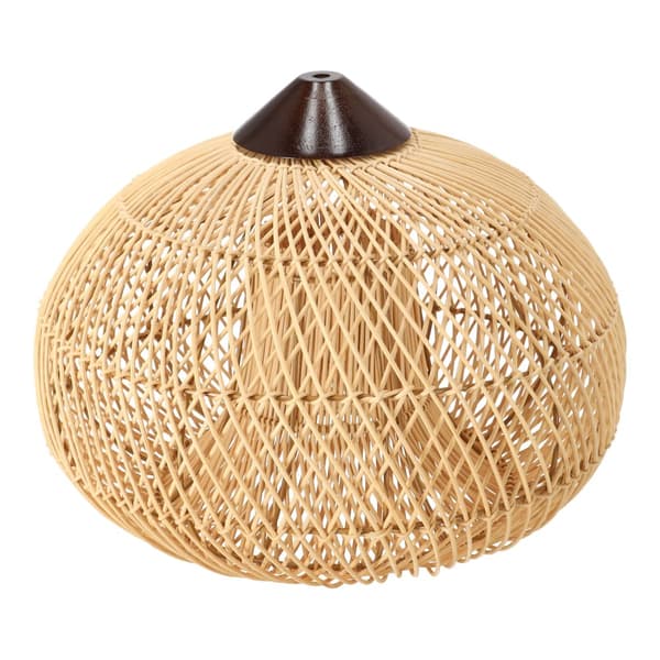 Dekorativ hængelampe i rattan - 40 cm (naturlig farve)