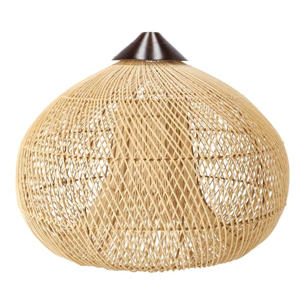 Dekorativ hængelampe i rattan - 50 cm (naturlig farve)