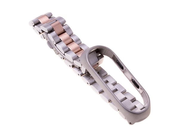 Xiaomi Mi Band 3/ Xiaomi Mi Band 4 strop - sølv rosa guld