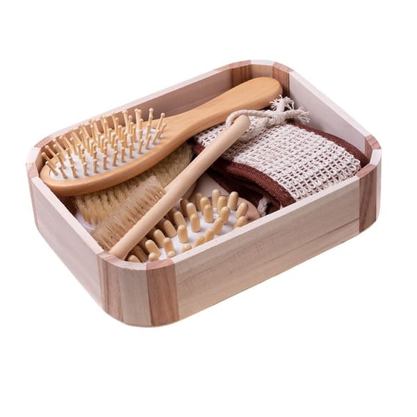 Relaxation SPA Set - presentkorg med tvättlappar och massage (5 element)