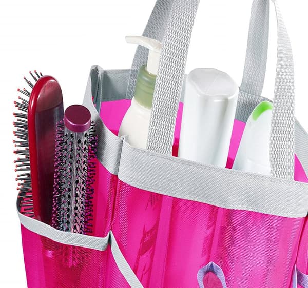 Mesh strandtaske til legetøj - pink