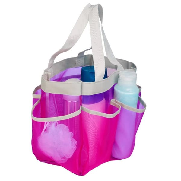 Mesh strandtaske til legetøj - pink