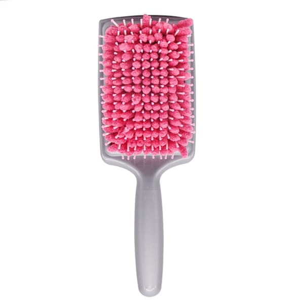 Hårborste med mikrofiberborst - rosa