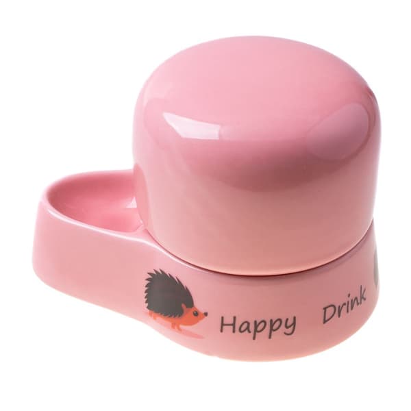 Keramisk vandbeholder til dyr 230 ml - pink