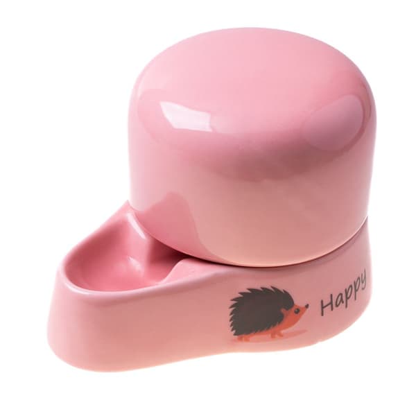 Keramisk vandbeholder til dyr 230 ml - pink