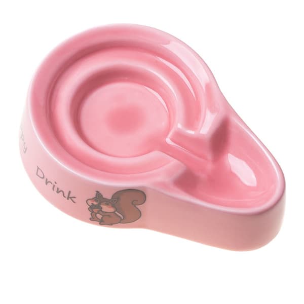 Keramisk vandbeholder til dyr 230 ml - pink