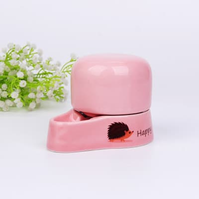 Keramisk vandbeholder til dyr 230 ml - pink