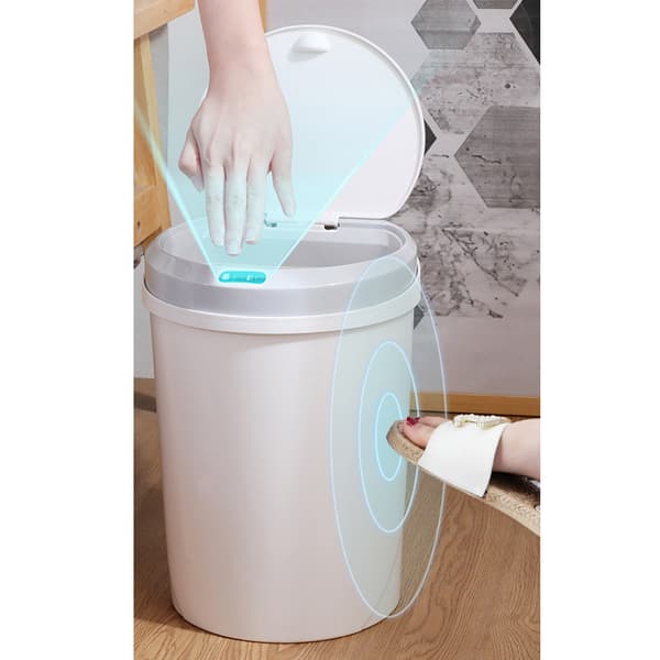 Automatisk affaldsspand med intelligent sensor 12l - grå/batteri