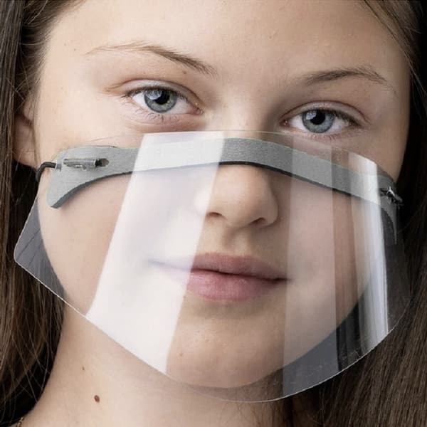 Mini næse- og mundvisir - grå