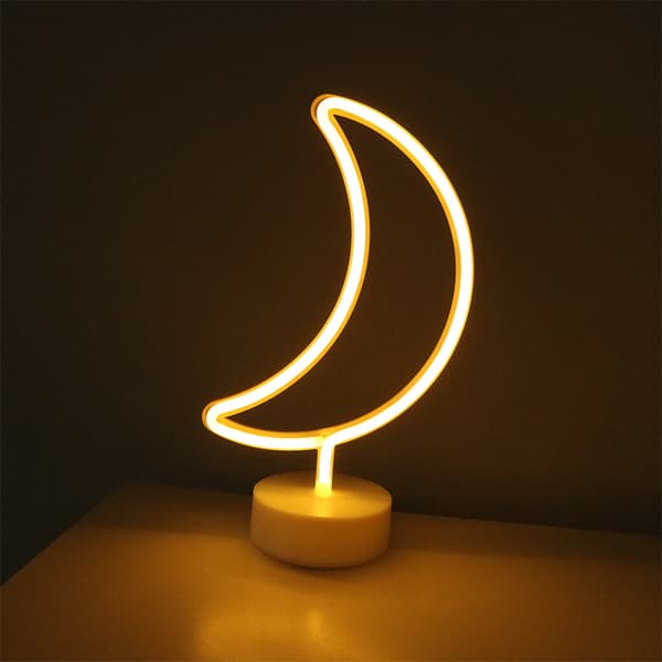 Dekorativ LED neonlampe - måne