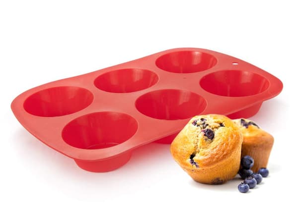 Silikoninen muffinivuoka 6d 27,5*18 cm, PUNAINEN Culinaria