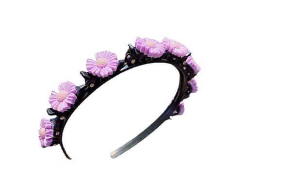 Pandebånd med hårnåle - blomst, mønster I