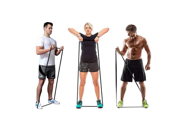 Power band Fitness tape/elastikbånd - blå 57-77 kg