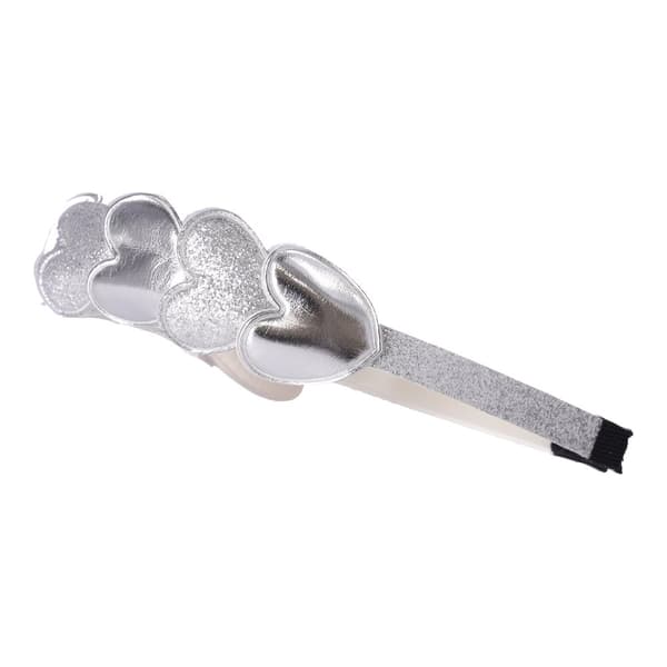 Hjärtan pannband - silver