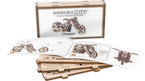 Træ 3D puslespil - Chopper Motorcykel