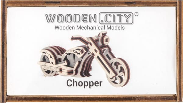 Træ 3D puslespil - Chopper Motorcykel